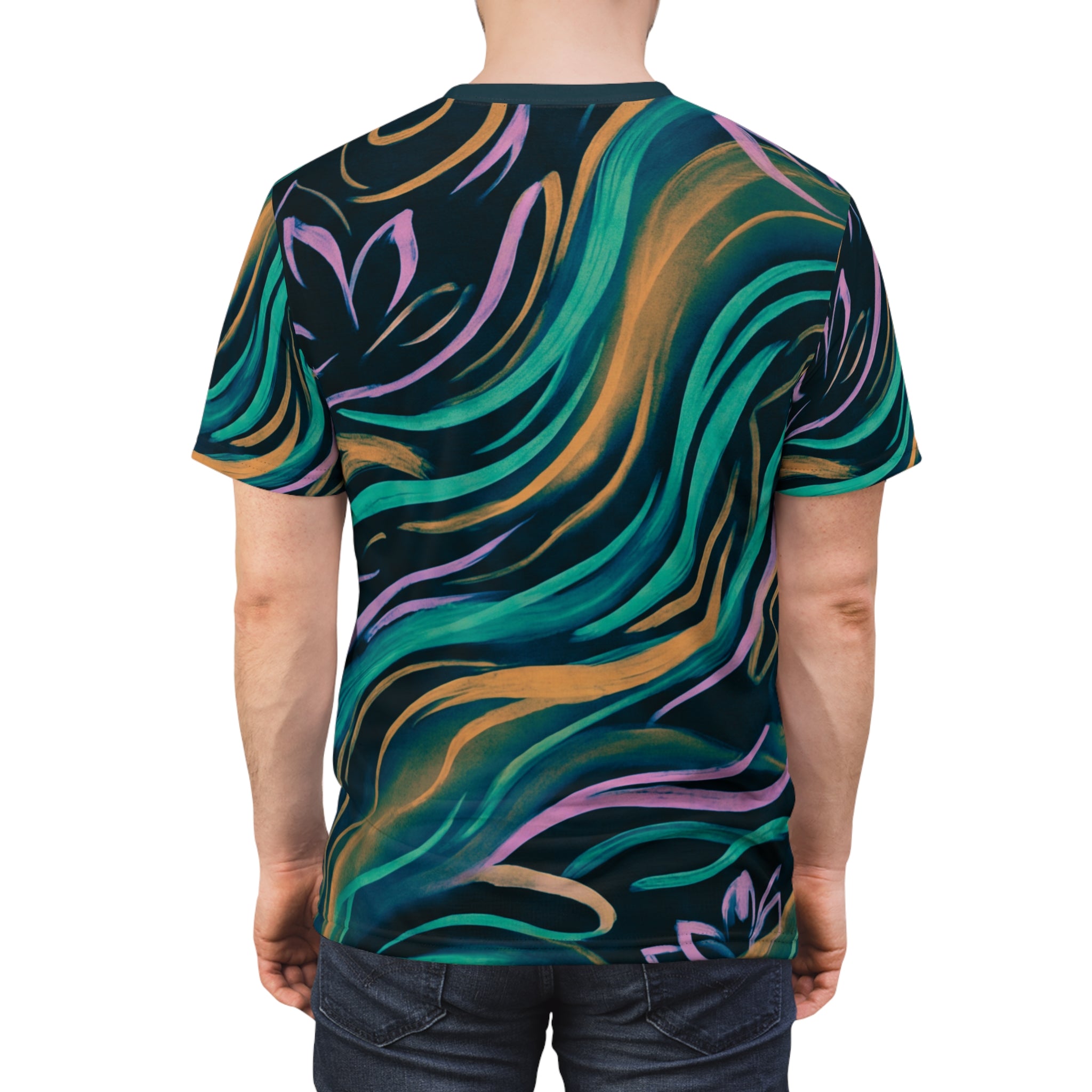 Sacred Cat Calligraphic Tee - Minimalist Spiritual Shirt