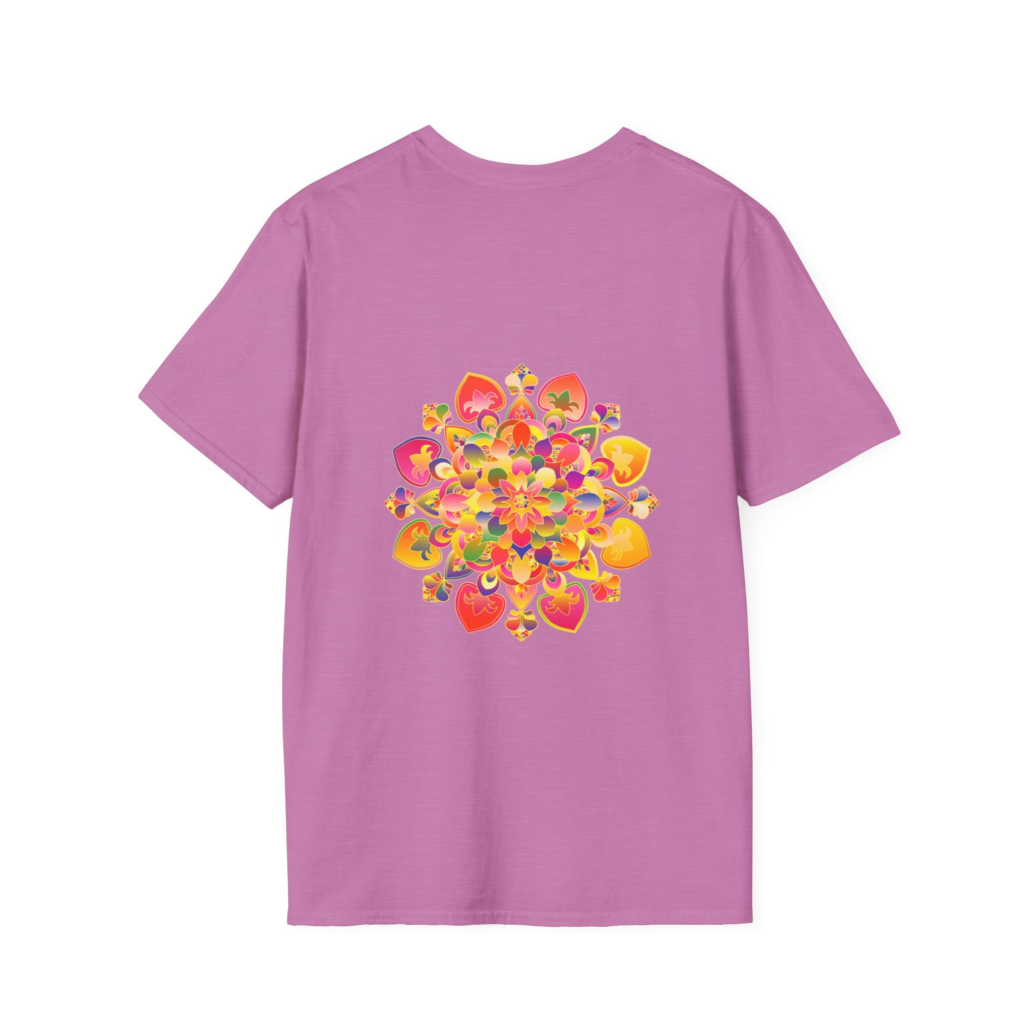 Lotus Mandala Unisex T-Shirt with Hand-Drawn Unique Design by Blululi, a beautiful and stylish fashion choice for both men and women