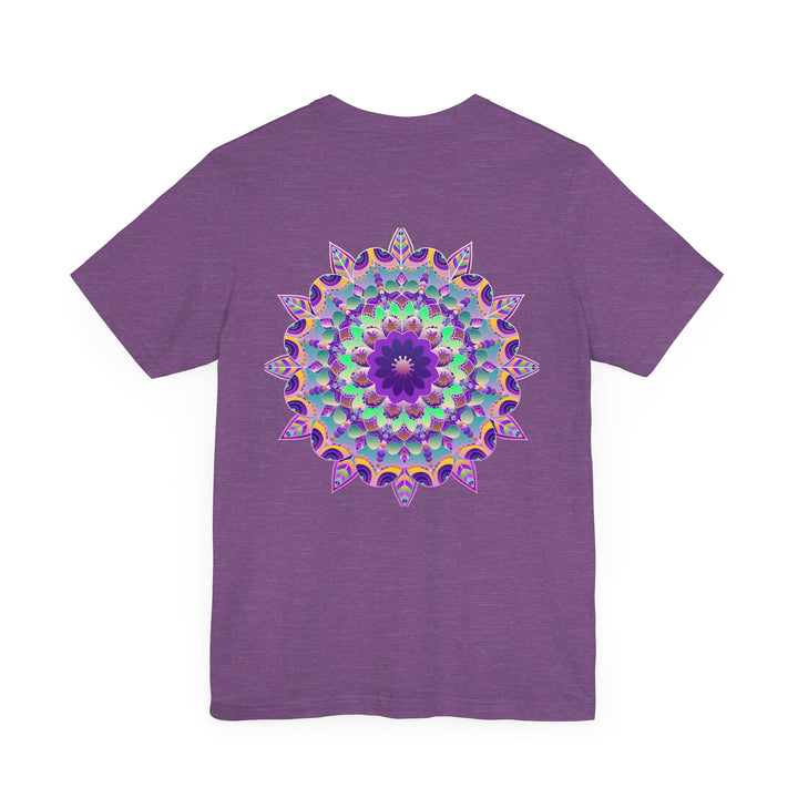 Beautiful mandala tee featuring intricate design symbolizing spiritual peace and harmony, perfect for yoga and meditation