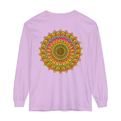 Intricate mandala design on a comfortable unisex long sleeve t-shirt