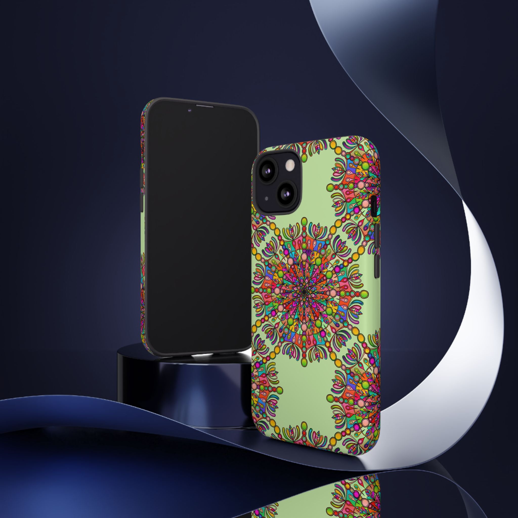 Custodia Vibrant Mandala per iPhone e Google Pixel | Custodie resistenti