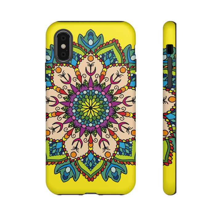 Intricate Floral Yellow Phone Case for Bold Protection and Style
