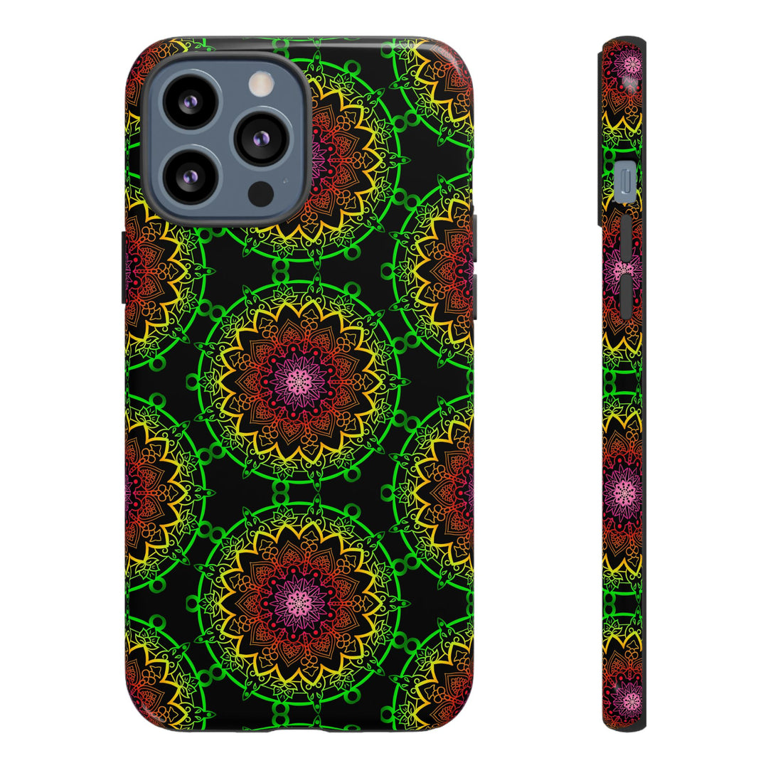 Artistic Mandala Phone Case with Bold Patterns and Modern Flair