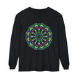 Colorful and intricate Psychedelic Mandala design on a Unisex Long Sleeve T-Shirt