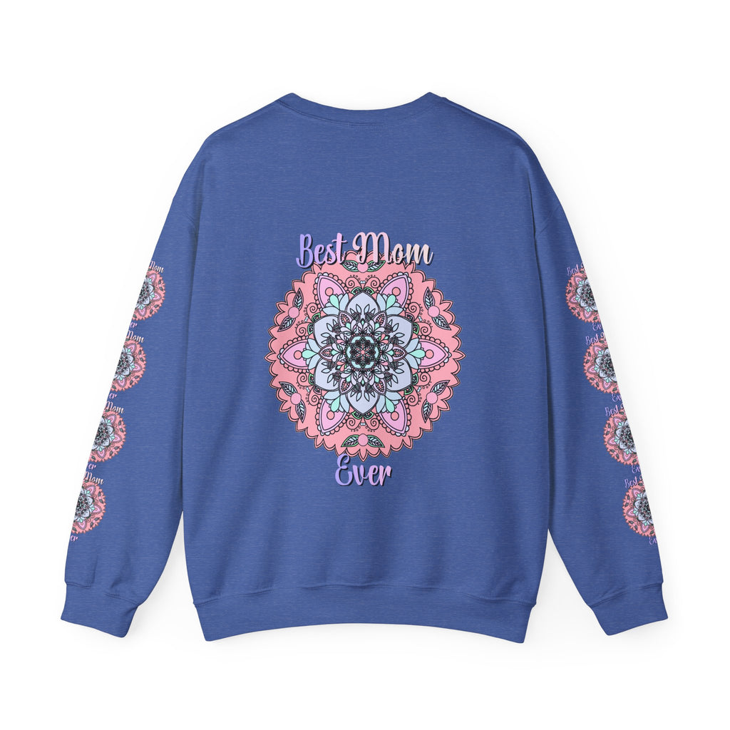 Felpa con stampa Mandala intricata "La mamma migliore di sempre"