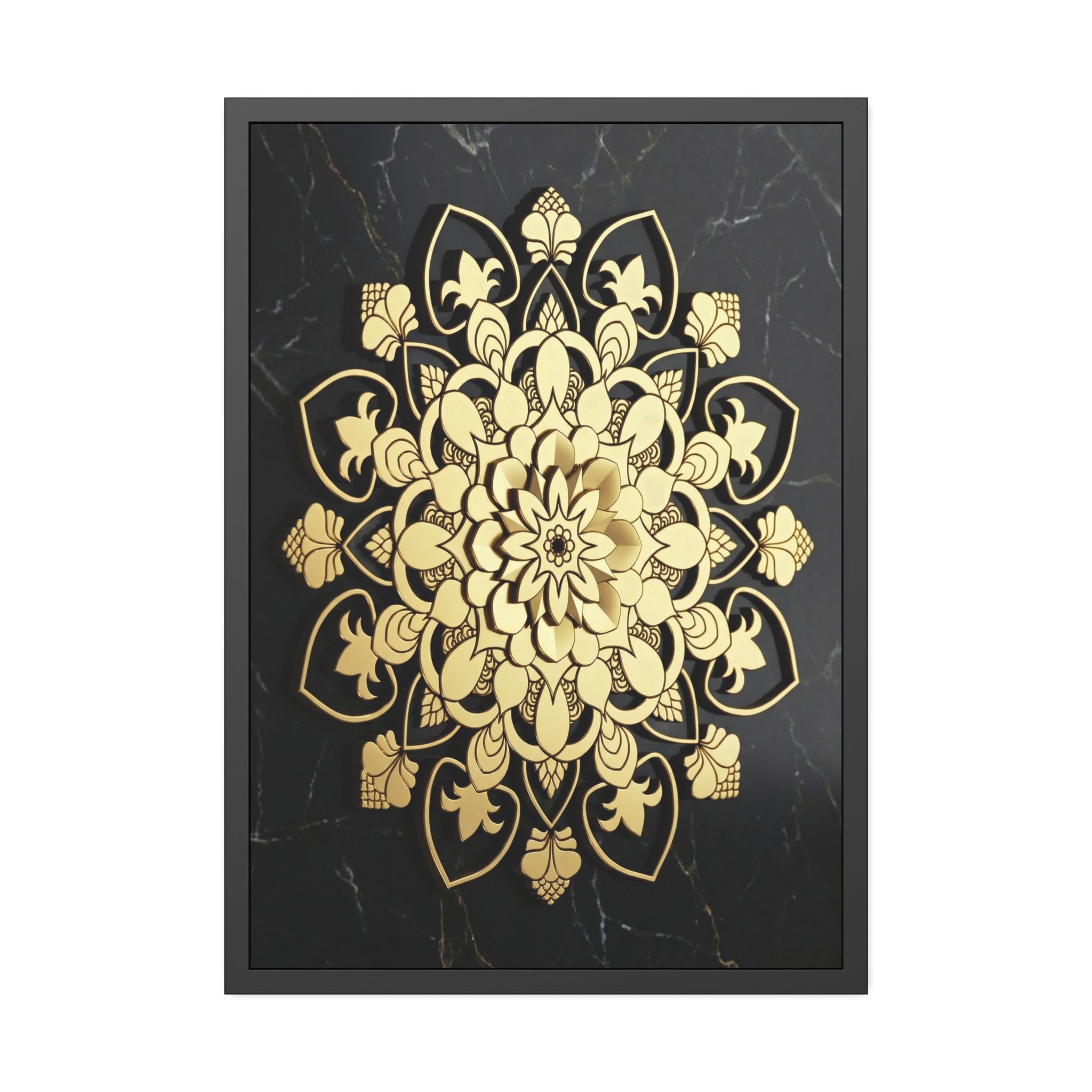 Die Vision des Alchemisten – Gerahmtes Poster aus schwarzem Marmor