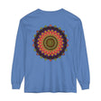 Intricate mandala long sleeve t-shirt featuring a colorful and detailed design