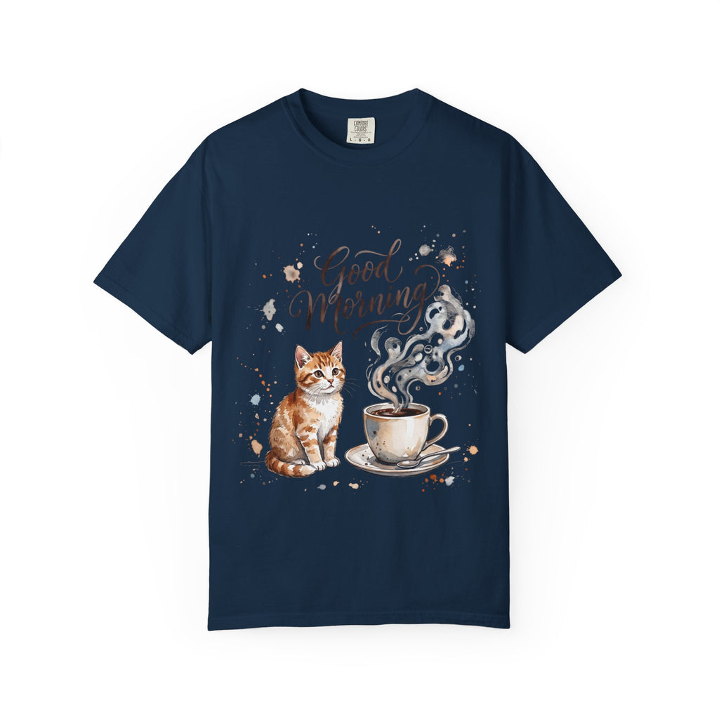 Good Morning Cat Coffee T-Shirt