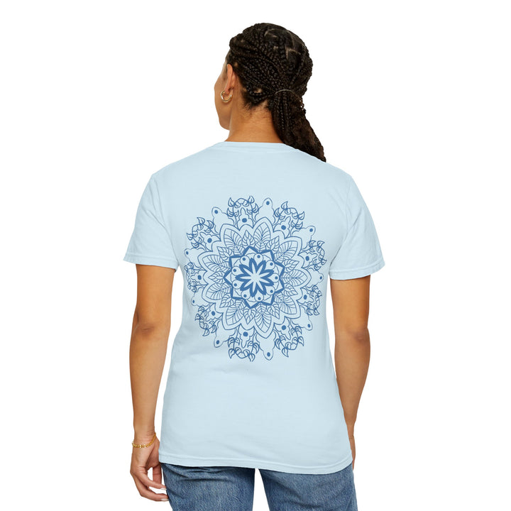 Handmade Mandala Art Tshirt - Unisex Garment-Dyed Tee in vibrant colors and intricate design, perfect for casual and artistic fashion