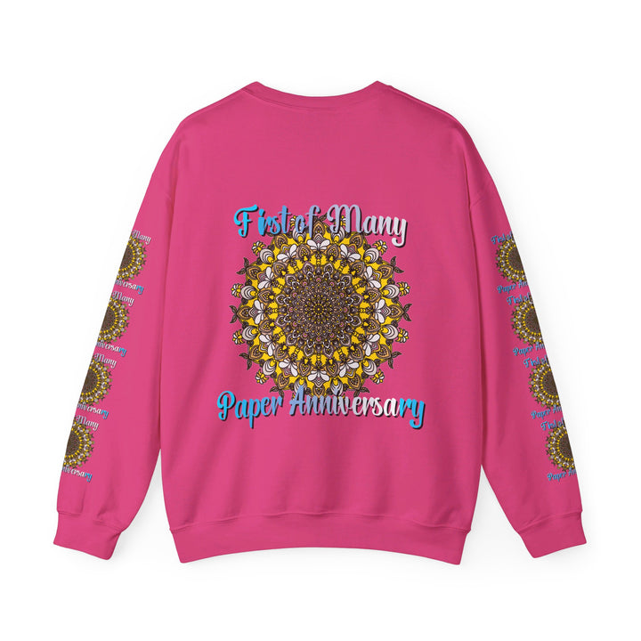 First Year Wedding Anniversary Gift - First of Many, Paper Anniversary Unisex Heavy Blend™ Crewneck Sweatshirt in Gray