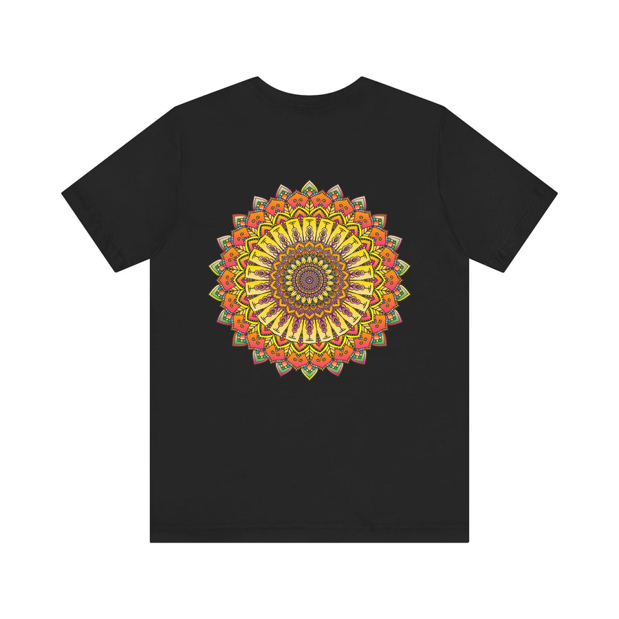 Peaceful mandala tee in bold and vibrant colors