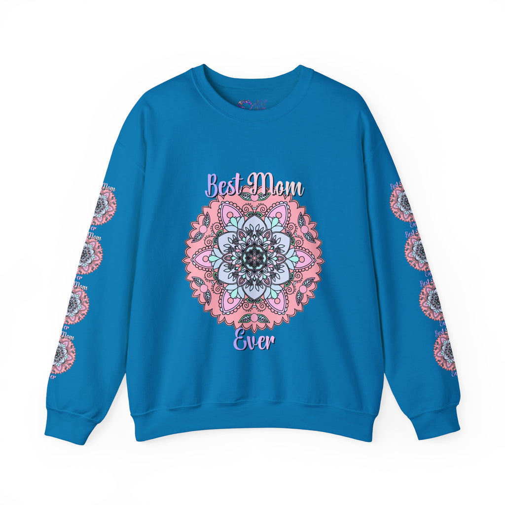 Felpa con stampa Mandala intricata "La mamma migliore di sempre"