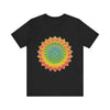 Vibrant Mandala Tee featuring intricate, colorful art and design inspired by traditional patterns and symbols