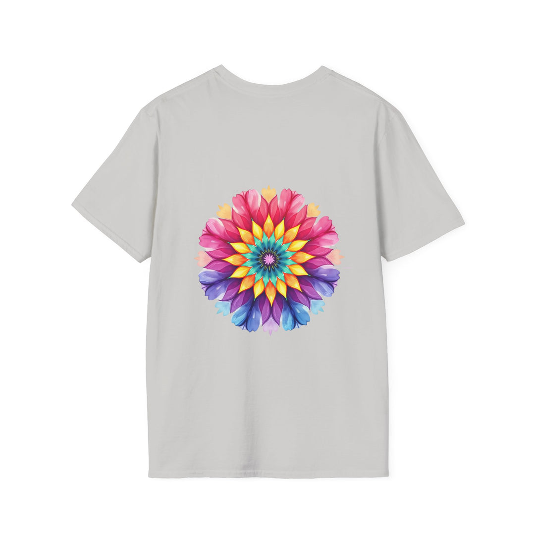 Floral Mandala Quote T-Shirt featuring a beautiful mandala design with a motivational quote, perfect for adding a touch of positivity to your everyday style