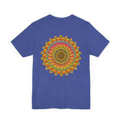 A beautiful and colorful Vibrant Mandala Tee, symbolizing spiritual peace and harmony, perfect for meditation and yoga practice