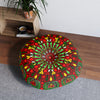 Festive and comfortable floor cushion with hand-drawn Christmas design