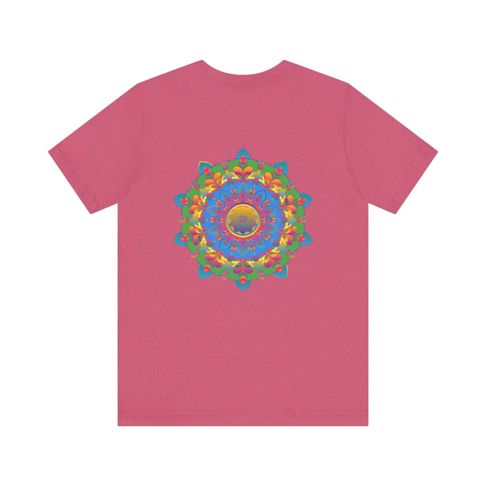 Vibrant Mandala Tee featuring intricate spiritual peace and harmony design, perfect for promoting relaxation and positive energy