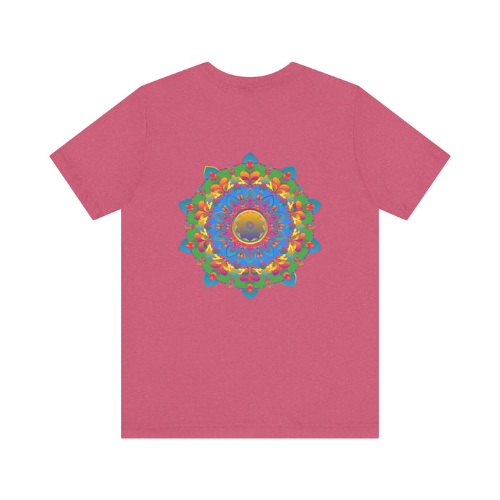 Vibrant Mandala Tee featuring intricate spiritual peace and harmony design, perfect for promoting relaxation and positive energy