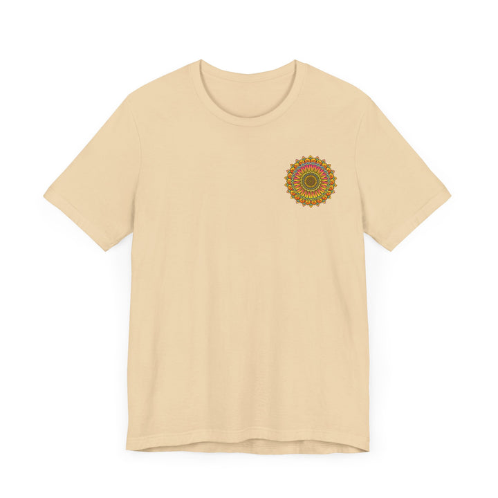 Vibrant Mandala Tee featuring intricate spiritual design for peace and harmony