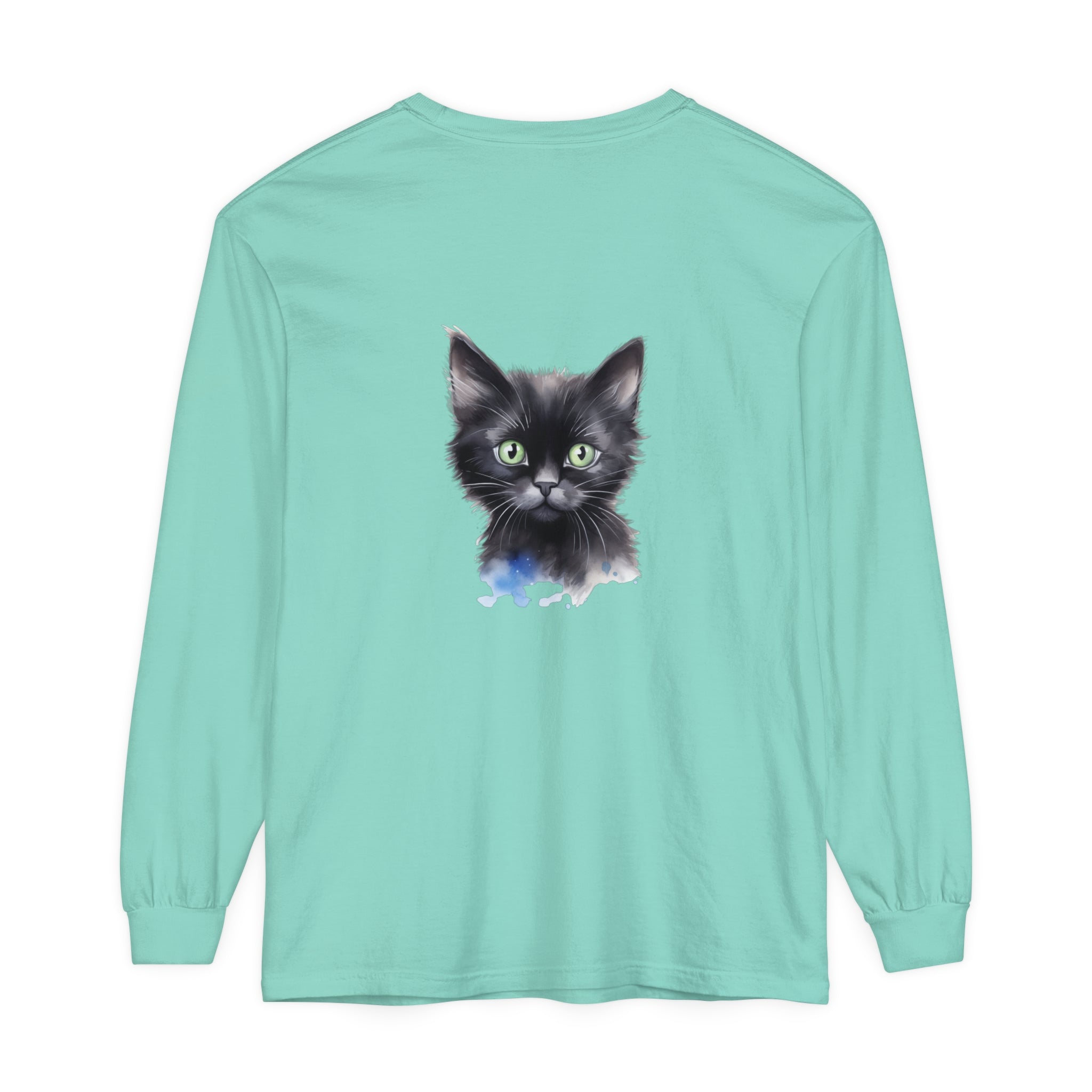 Black Cat Watercolor Unisex T-Shirt featuring a beautiful hand-painted feline design