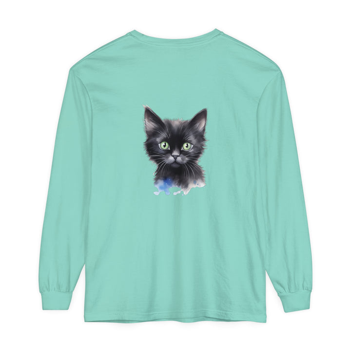 Black Cat Watercolor Unisex T-Shirt featuring a beautiful hand-painted feline design