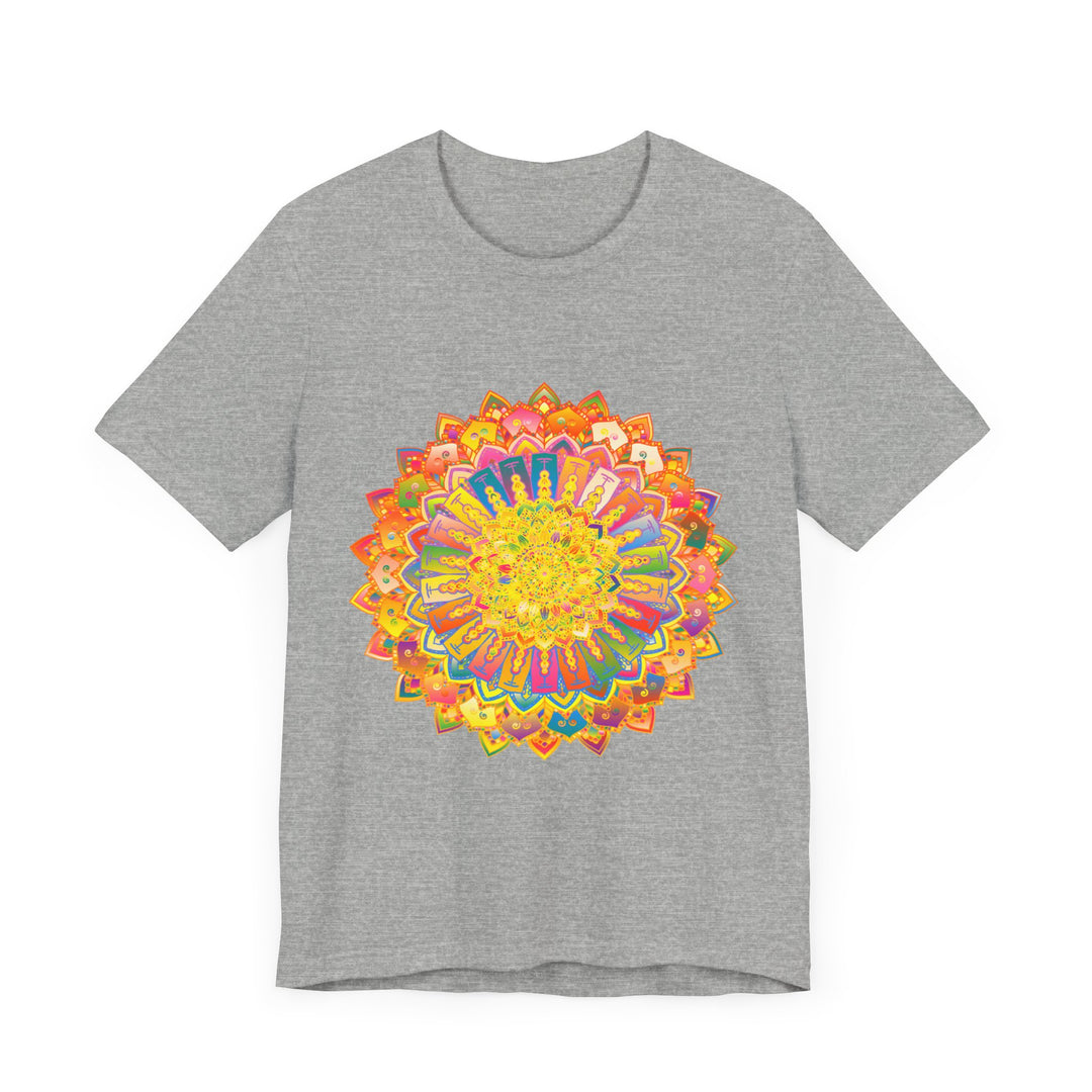 Colorful and detailed mandala printed tee for a peaceful and stylish look