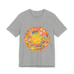 Colorful and detailed mandala printed tee for a peaceful and stylish look
