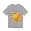 Colorful and detailed mandala printed tee for a peaceful and stylish look