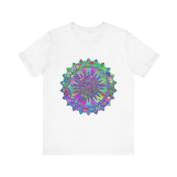 Colorful Mandala T-Shirt featuring an intricate and vibrant design perfect for adding a pop of color to your wardrobe
