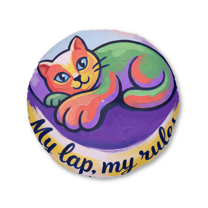 Cozy Winter Cat Floor Pillow