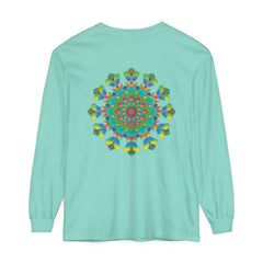 Vibrant and colorful Psychedelic Mandala Tie Dye Long Sleeve T-Shirt
