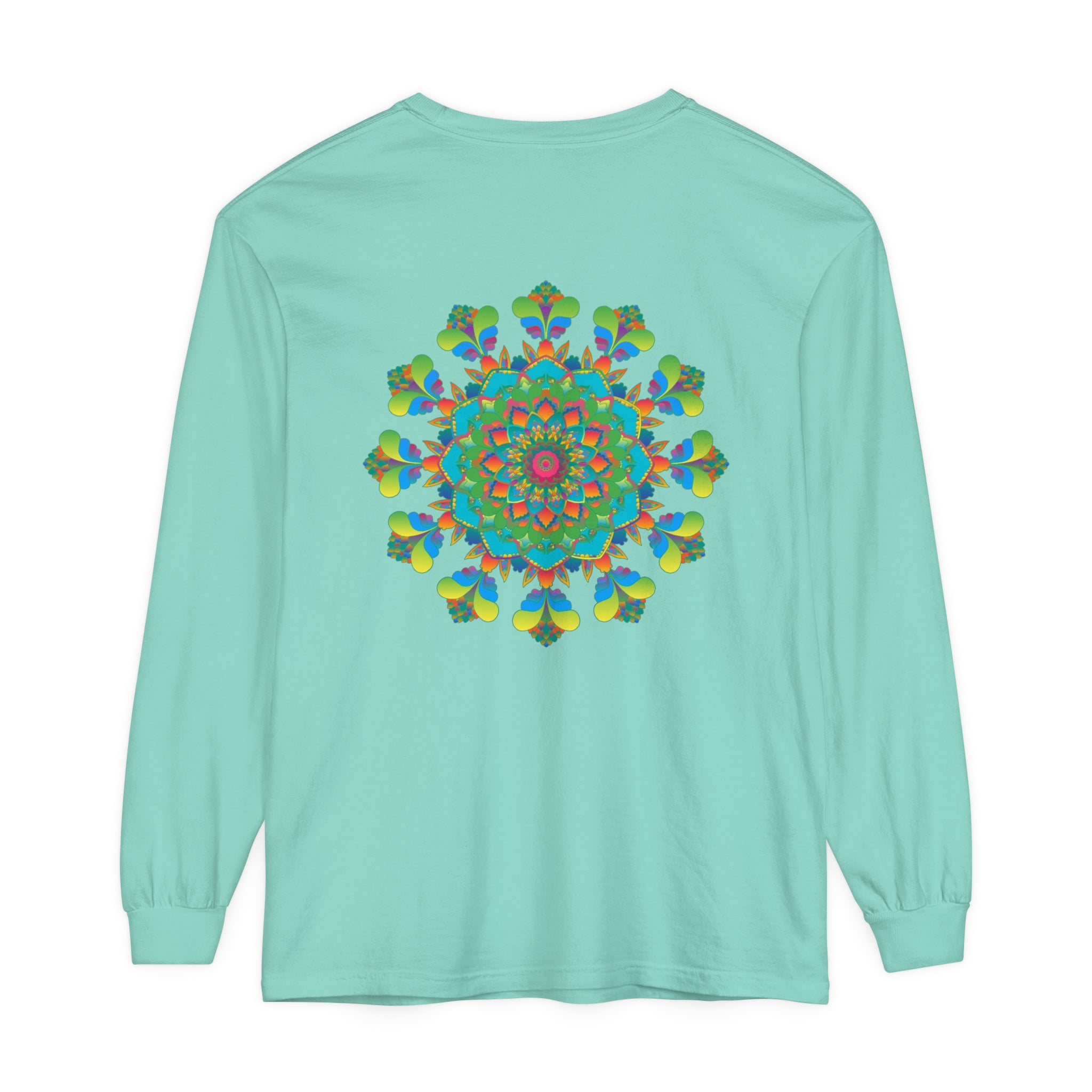 Vibrant and colorful Psychedelic Mandala Tie Dye Long Sleeve T-Shirt