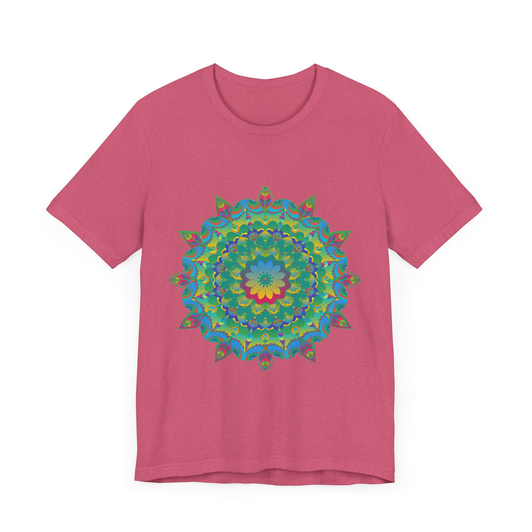 Psychedelic Mandala Tee - Vibrant Flower Design Alt Text 42