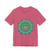 Psychedelic Mandala Tee - Vibrant Flower Design Alt Text 42