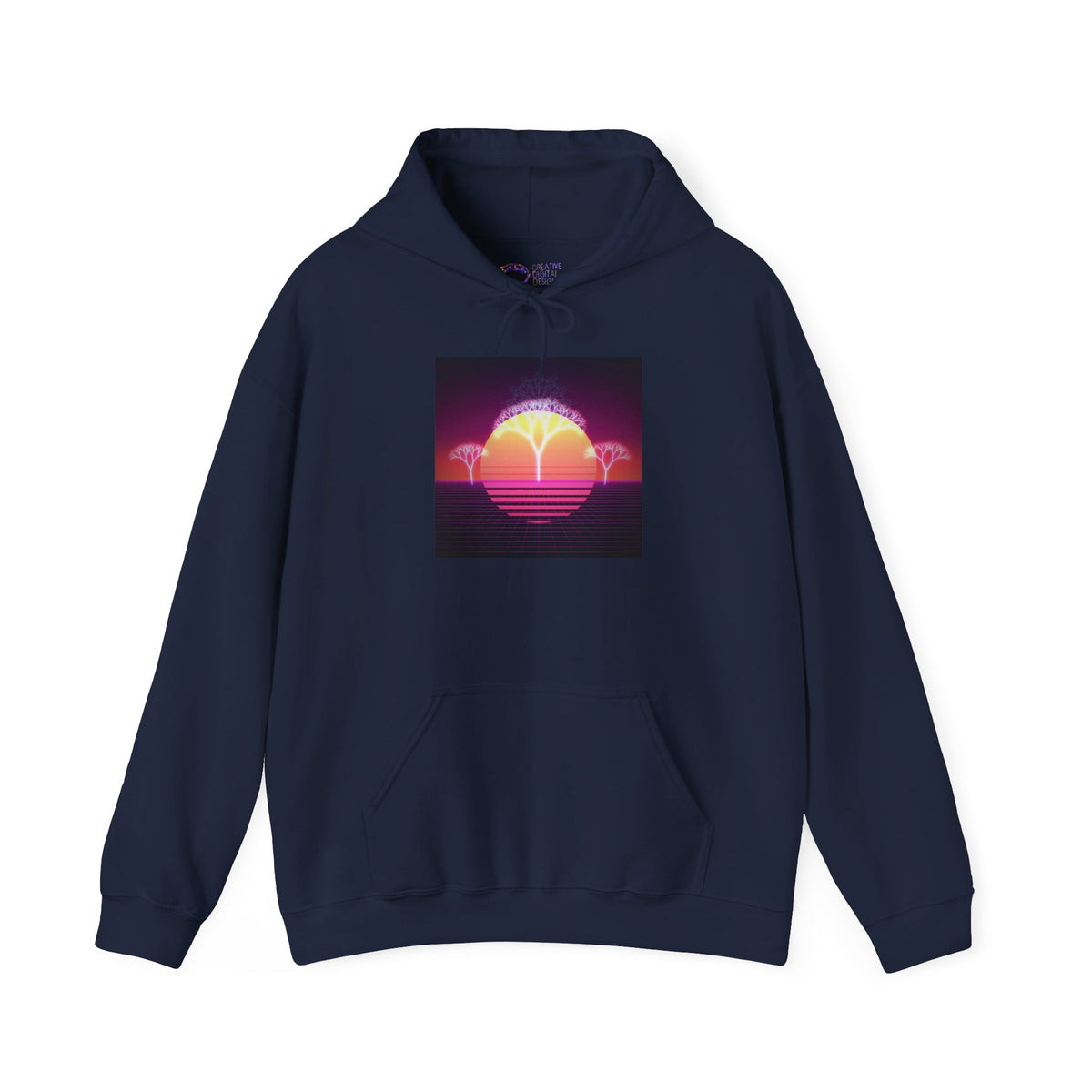 Felpa con cappuccio Retro Sunset Tree of Life