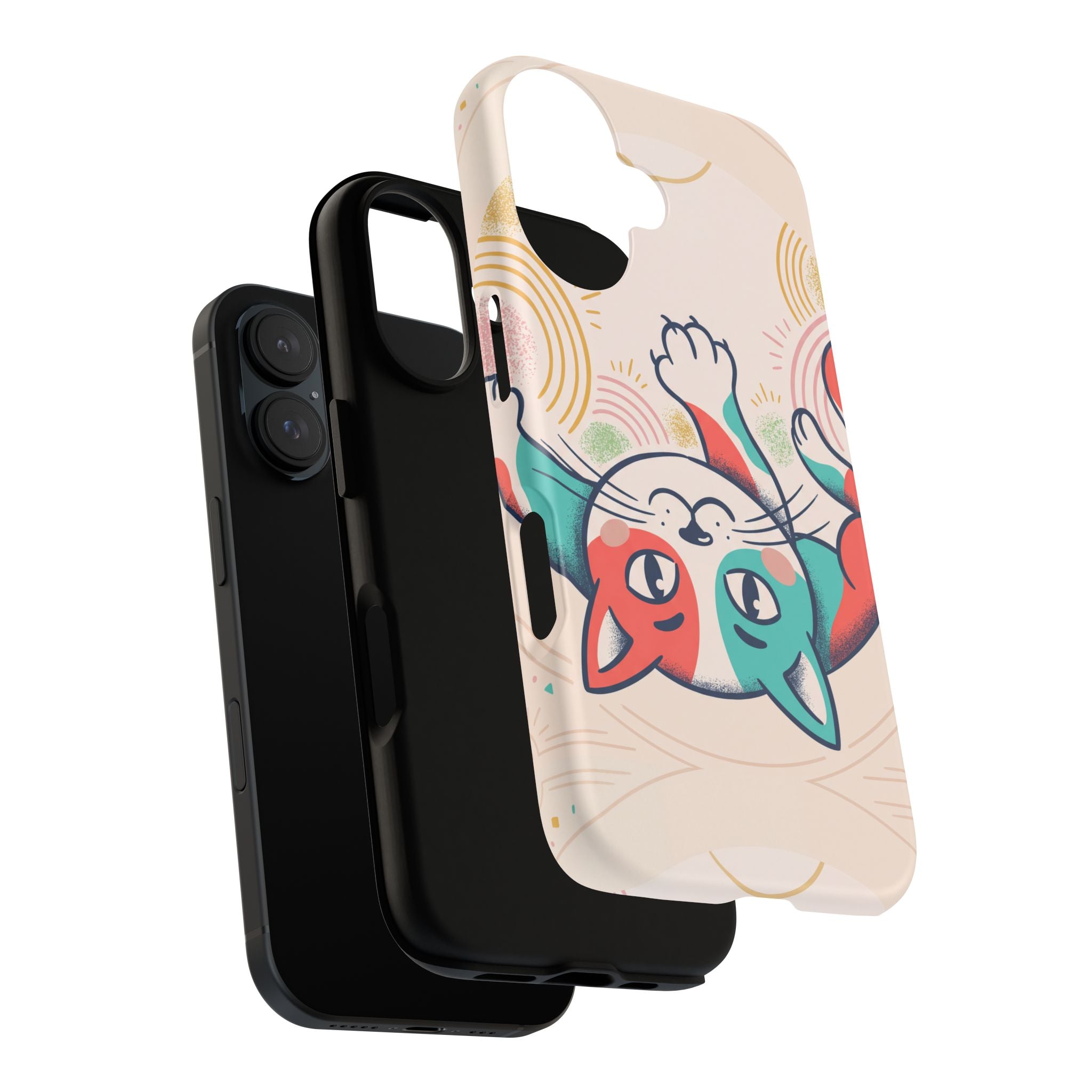 Phone Case — Cute Retro Calico Cat Protective Cover