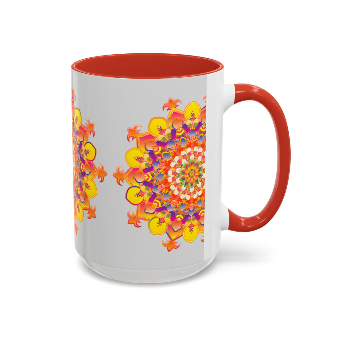 Vibrant Mandala Mug featuring colorful and intricate art design on ceramic