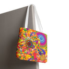 Psychedelic Floral Mandala Tote Bag
