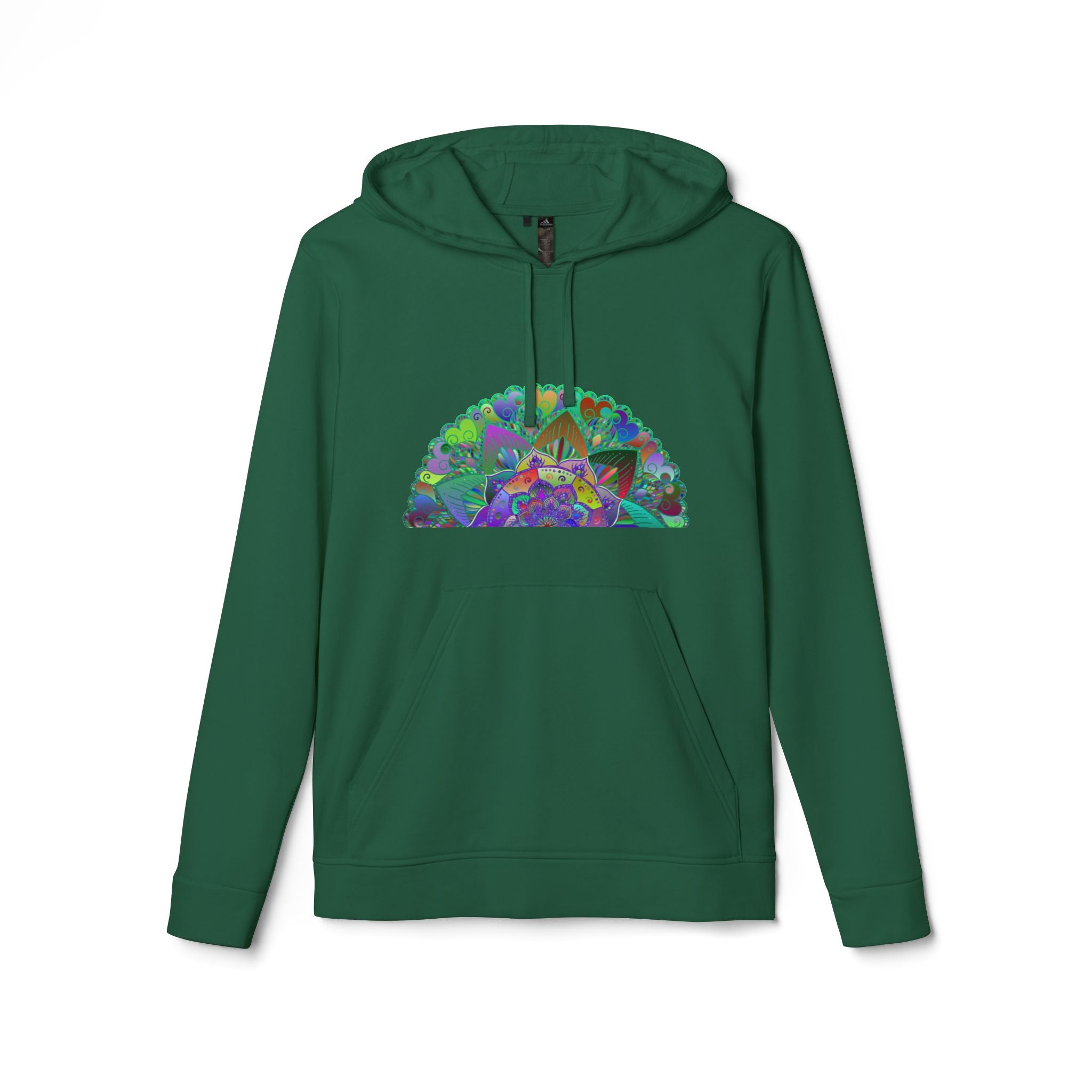 Adidas fleece hoodie with unique Psychedelic Mandala design