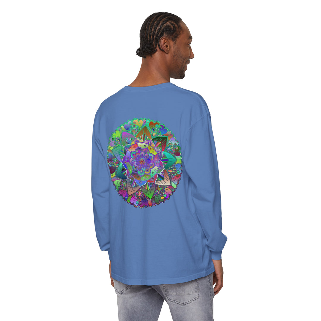 Colorful and intricate mandala design long sleeve t-shirt for men and women