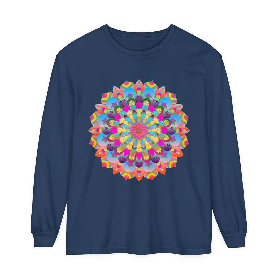 Colorful Mandala Long Sleeve T-Shirt - Psychedelic Art 13