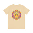 Beautiful and colorful Vibrant Mandala Tee with the words Peace & Harmony