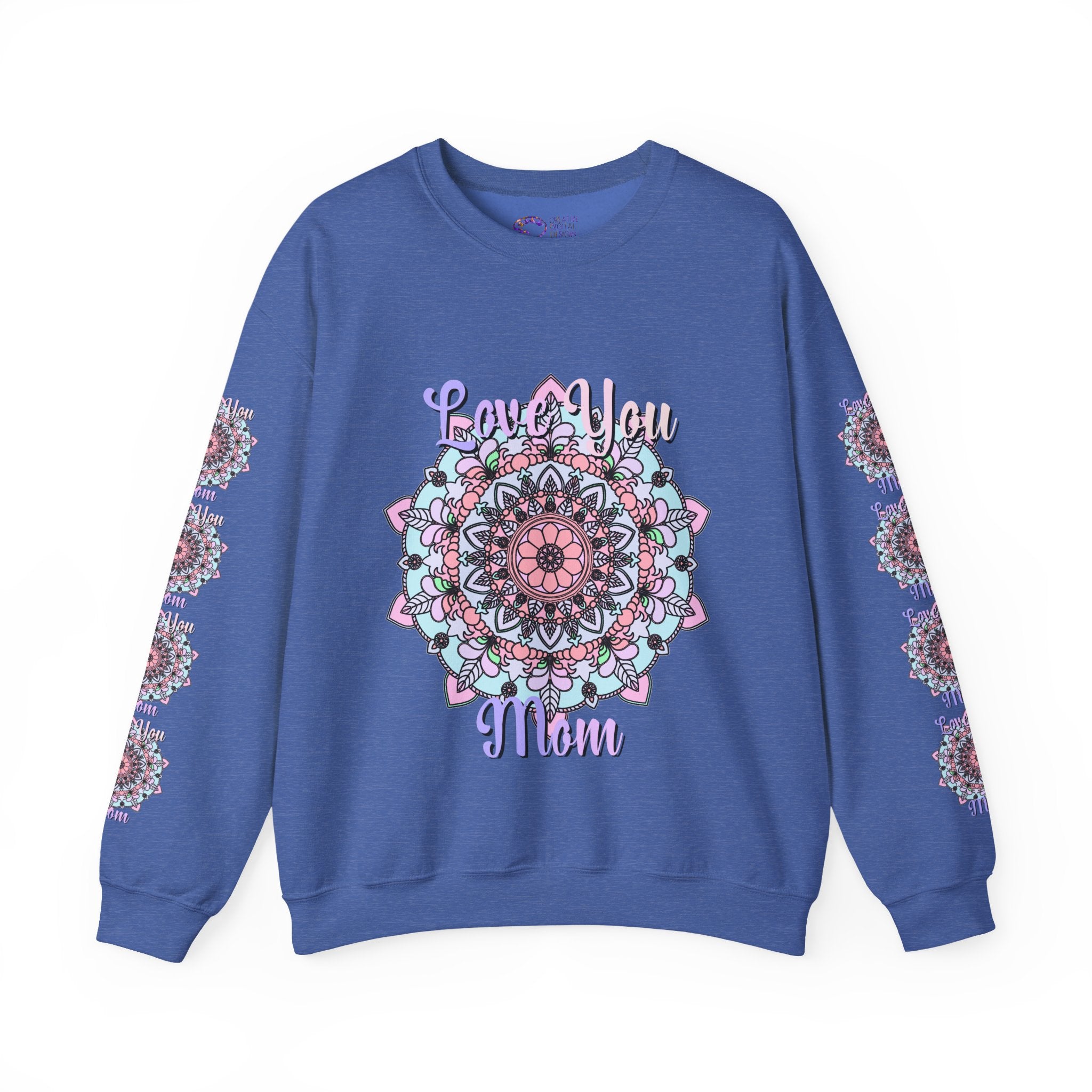 Mandala Sweatshirt for Mom with Heartfelt Design in Soft Hues
