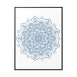 Mandala Handmade Art in Steel Blue, featuring intricate design on canvas wraps