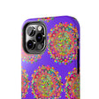 Hand drawn small purple mandala art phone case for iPhone X and XS