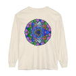 Vibrant Mandala Unisex Long Sleeve T-Shirt with intricate, colorful mandala design