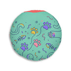 Cuscino da pavimento a forma di gatto Sunbeam, grazioso cuscino rotondo trapuntato