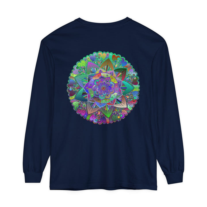 Colorful mandala design long sleeve t-shirt for men and women