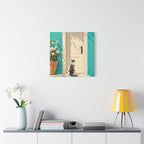 Sunlit Doorway Cat Canvas Wall Art