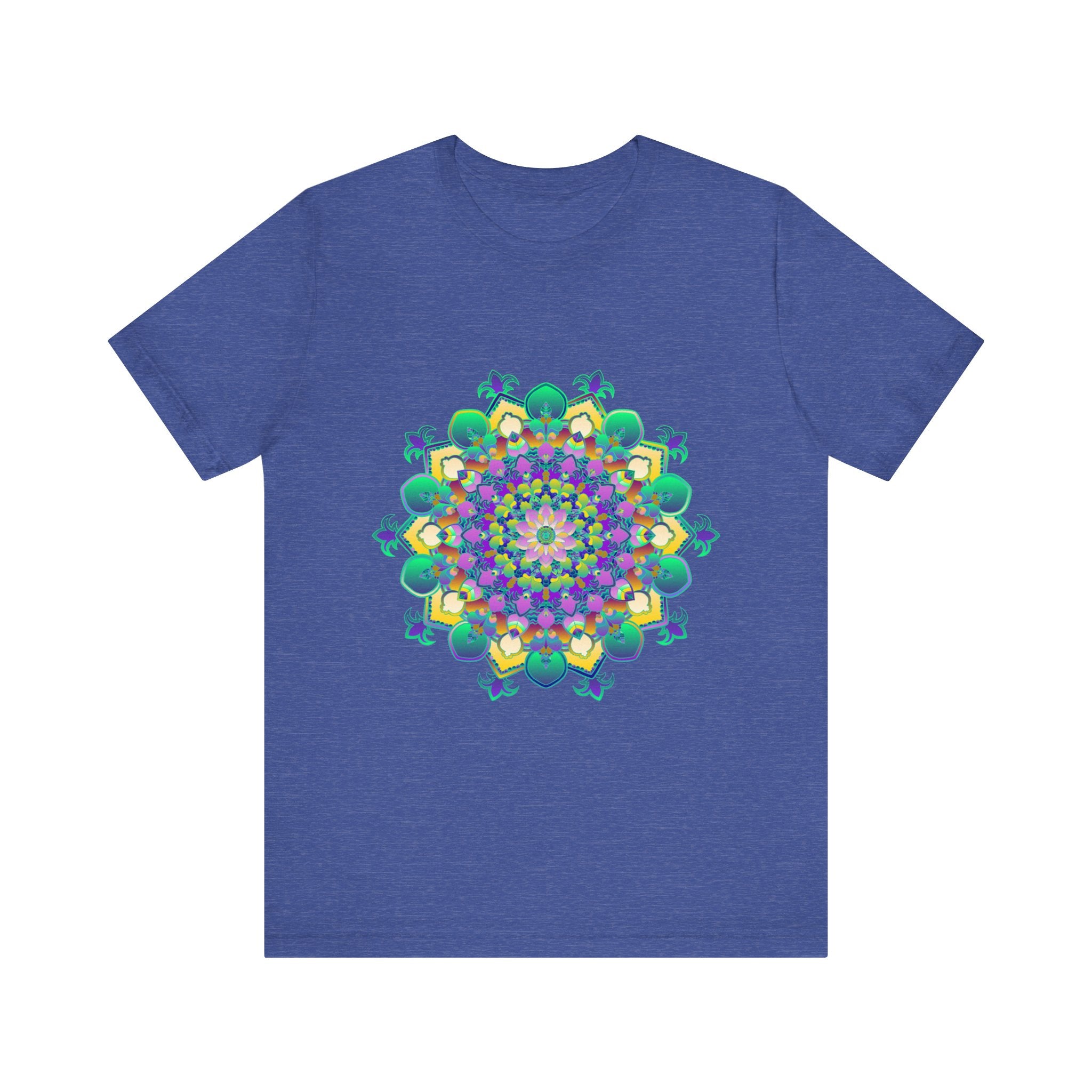 Colorful Mandala Meditation Tee featuring a vibrant design for peace and tranquility